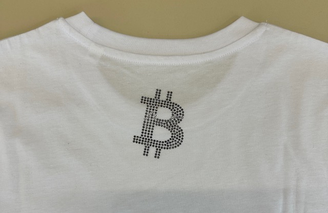 Exclusive Bitcoin T-Shirt with rhinestones