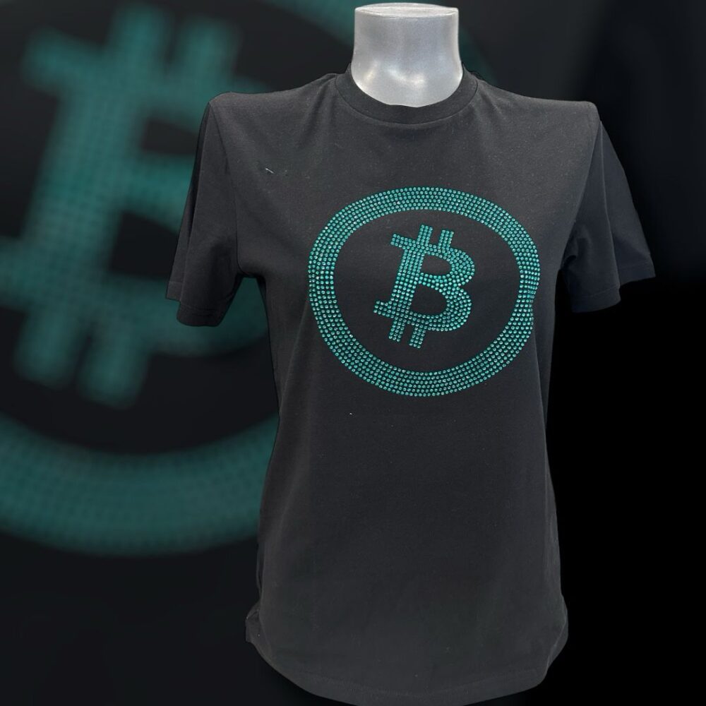 Exclusive Bitcoin T-Shirt with rhinestones